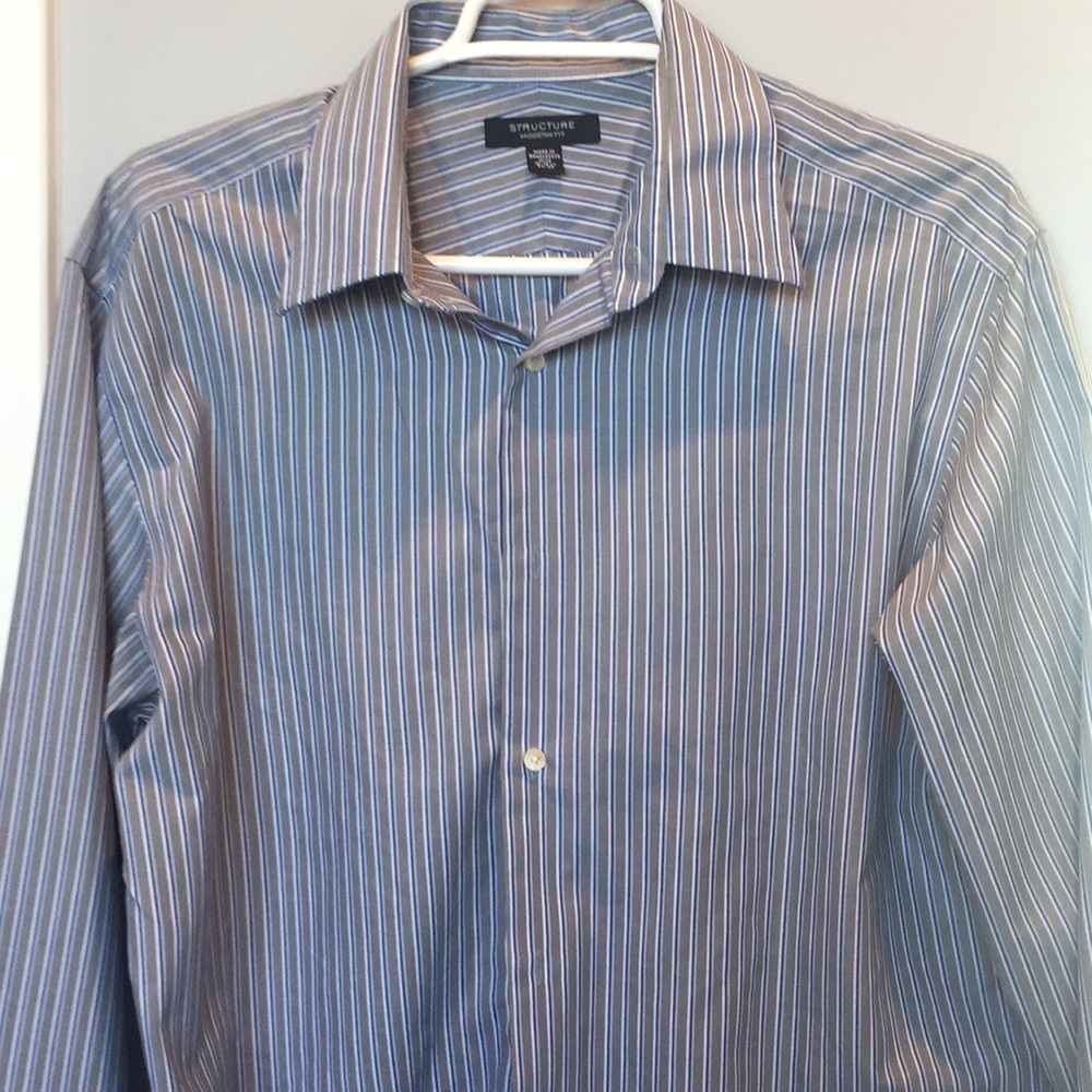 Structure grey stripped dress shirt